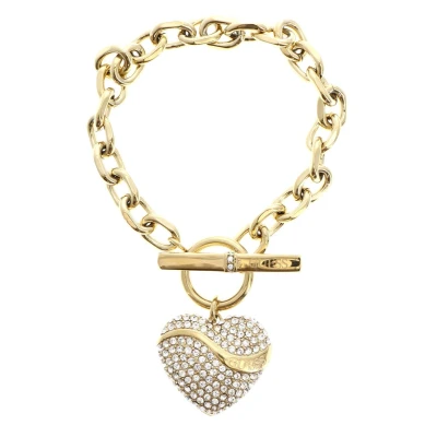Afbeelding van GUESS armband In My Heart T Bar Bracelet Yellow Gold goudkleurig