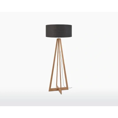 Afbeelding van GOOD&amp;MOJO Vloerlamp Everest Donkergrijs/Bamboe Ø60cm Grijs