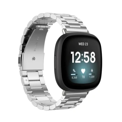 Afbeelding van Fitbit Versa 3/4 &amp; Sense 1/2 metalen schakelbandje Zilver