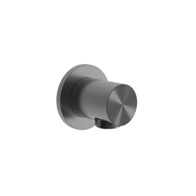 Afbeelding van HotBath Archie Wanduitlaat Geborsteld Gunmetal PVD AR517BGP