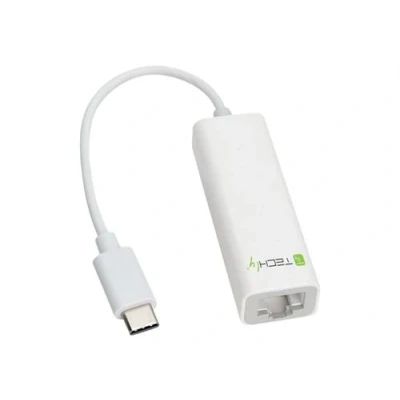 Image de techly Converter Cable Adapter USB 3.1 Type CM to Gigabit Ethernet adaptateur réseau