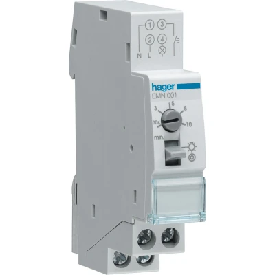 Afbeelding van Hager EMN001 Trappenhuislichtautomaat DIN rails 230 V