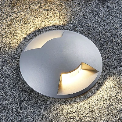 Afbeelding van Lucande Grondspots 1licht Aluminium H: 2 cm GU10 titanium