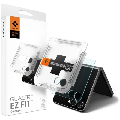 Afbeelding van Spigen GLAStR EZ Fit Screenprotector 2 Pack + Applicator voor de Samsung Galaxy Z Flip 7