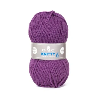 Afbeelding van DMC Breigaren Knitty 6 Just Knitting 100 g kluwen 137 m aangenaam om te breien zeer mooie kwaliteit 27 kleuren verkrijgbaar