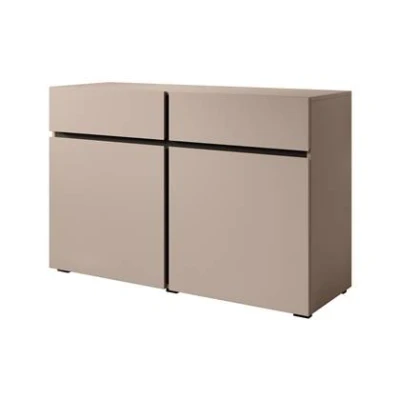 Afbeelding van Meubella Dressoir Cainan Beige Zwart 119 cm