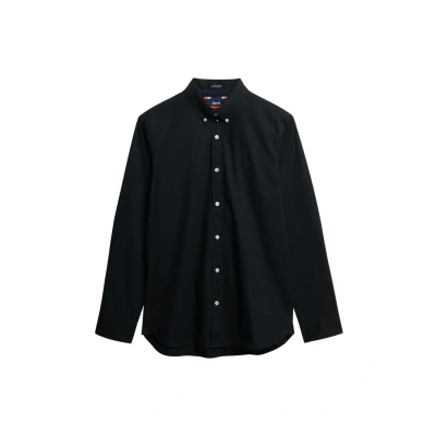 Afbeelding van Superdry Essentials Tailored LITE Overhemd, Heren, Maat: XXL, Black