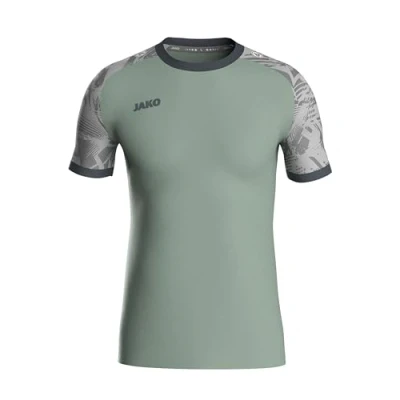 Afbeelding van Jako Iconic Shirt Korte Mouw Heren Mintgroen / Zachtgrijs Antra Light Maat: S