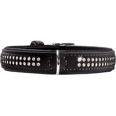 Afbeelding van Hunter Halsband Softie Stone Deluxe Zwart Hondenhalsband 40 cm
