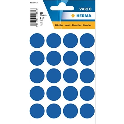 Afbeelding van HERMA 1883 VARIO UNIVERS. ETIKET Ø19MM DONKER BLAUW
