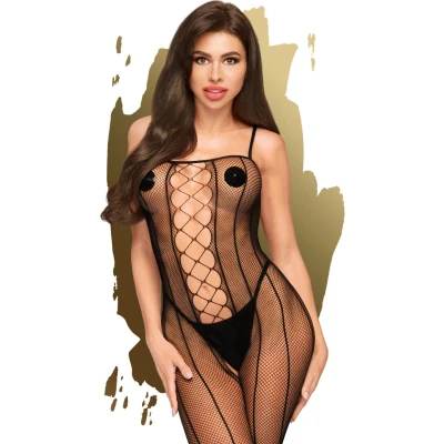 Afbeelding van Penthouse Lingerie Dreamy Diva Off Shoulder Erotische Catsuit Maat XL Zwart