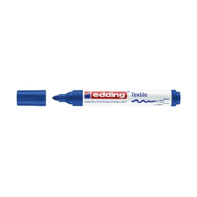 Image de edding 4500 textile marker, pointe ogive, bleu