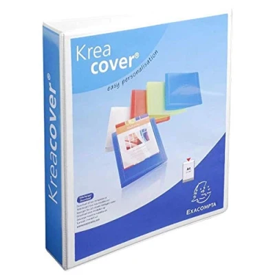 Afbeelding van Ringmap pp kreacover a4+ 4d r 50mm wit 10 stuks
