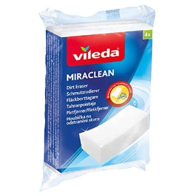 Afbeelding van Vileda Miraclean Vuilgom, 4 stuks, ideaal voor het verwijderen van vuil harde oppervlakken