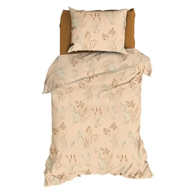 Afbeelding van Romanette Les Alpes Dekbedovertrek Eenpersoons 140x200/220 cm Peach/Terra