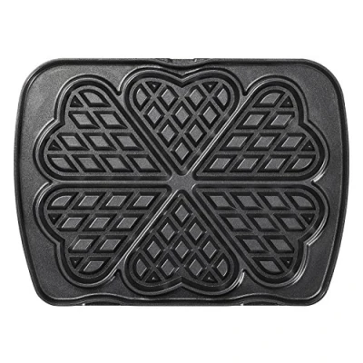 Image de Jeu de plaques Premium gaufres Lagrange pour 6 cœur 010522 Noir