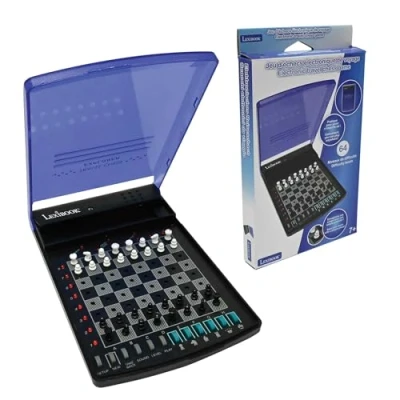 Afbeelding van Lexibook, Elektronisch reisschaakspel, 32 delig, 64 moeilijkheidsniveaus, 1 2 spelers, strategiespel, gezelschapsspel, LCG500
