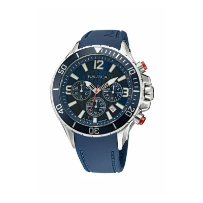 Afbeelding van Nautica Chronograaf, Heren, Maat: One Size, Blue
