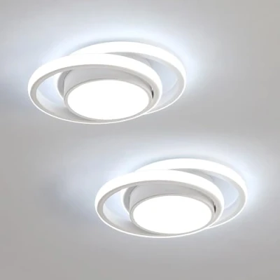 Afbeelding van Comely 2 pièces Plafoniera LED Plafonier Moderno, 32W 2350LM Moderna Lampa da Soffitto Rond Blanc Plafoniere pour Caméra de lit Soggiorno Cuisine Corridoire, Frédo 6500K, Diamètre 28cm
