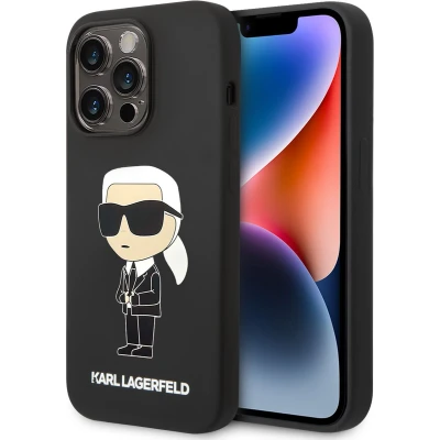 Afbeelding van Karl Lagerfeld iPhone 14 Pro Max Hardcase Backcover Ikonik NFT Magsafe Compatible Zwart