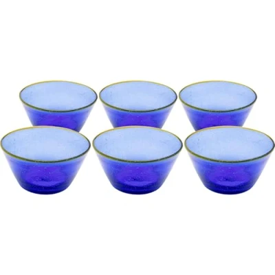 Afbeelding van Kommen Bubbles blauw (6/set) Kare Design