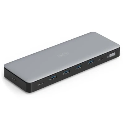 Afbeelding van Digitus DA 70918 USB C dockingstation Incl. laadfunctie, Geïntegreerde kaartlezer, M.2 SSD slot, Ondersteunt 8K@30 Hz (1x) / 4K@30Hz (2x)