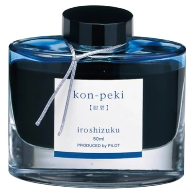 Afbeelding van Pilot Iroshizuku Inktpot 50 ml Kon Peki (Azuur Blauw)