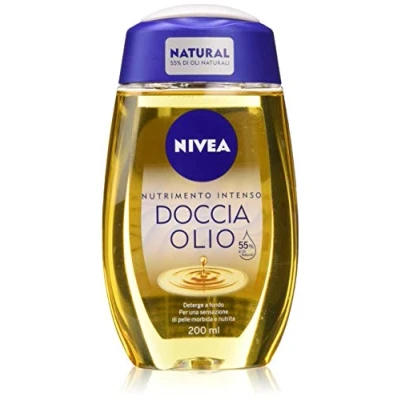 Afbeelding van NIVEA 6 x natuurlijke douche olie, intensieve voeding, 200 ml, verzorgende douchegel met oliën, voor een zachte en verzorgde huid