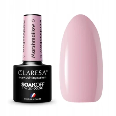 Afbeelding van Claresa UV Nagellak, Marshmallow, 5 ml, 6 stuks