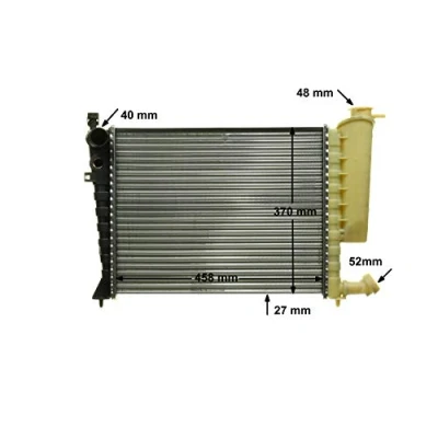 Afbeelding van MAHLE ORIGINAL CR 2205 000P Radiateur voor voertuigen zonder airco 460mm 375mm 26mm Handgeschakeld Koelribben mechanisch gelast