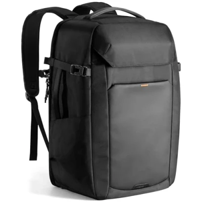Afbeelding van Inateck 38 liter TSA vriendelijke reisrugzak voor dames en heren, 17 inch laptop, waterdicht, met apart schoenenvak, zwart, l, zwart.