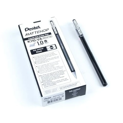 Image de Roller gel encre opaque mate Pentel Mattehop Noir