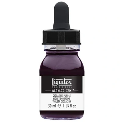 Image de Liquitex 4260186 Peinture acrylique professionnelle liquide Encre 30 ml aérographe hautement pigmentée Violet dioxazine