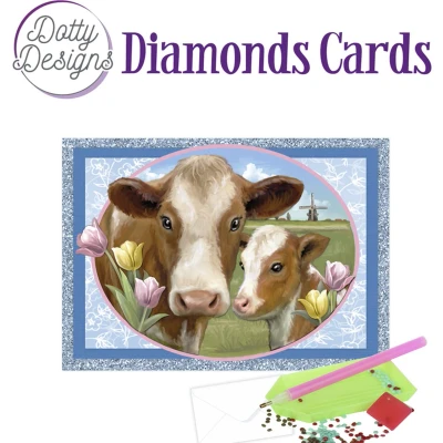 Afbeelding van Dotty Designs Diamond Cards Cows