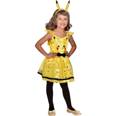 Afbeelding van Amscan Verkleedjurk Pickachu Meisjes Polyester Geel Maat 4 6