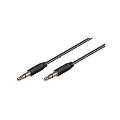 Afbeelding van 3,5mm Jack stereo audio slim kabel / zwart 0,50 meter