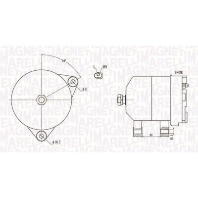 Afbeelding van MAGNETI MARELLI 063731913010 Dynamo / Alternator 12V 140A CITROËN: Relay II Van, Dispatch Platform Chassis