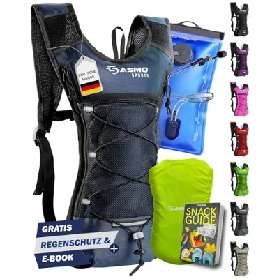 Afbeelding van Drinkrugzak met thermovak, ultralicht, 300 g, rugzak drinkzak, 2 liter, BPA vrij, reflectoren, hardlopen, fietsen en trailrunning