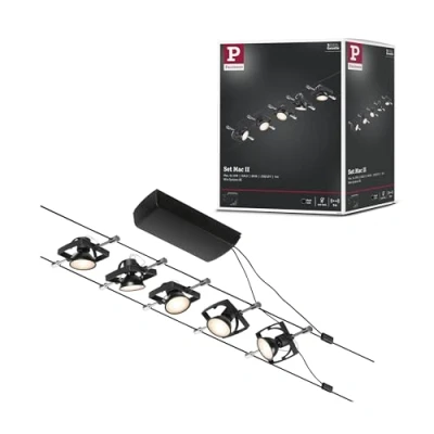 Afbeelding van Paulmann Wire Systems 94434 Kabelsysteem compleet GU5.3 Zwart (mat), Chroom