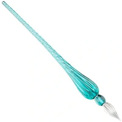 Afbeelding van Herbin Ronde glazen pen met geschenkdoos Turquoise