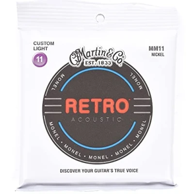 Afbeelding van Martin Retro MM11 Monel verzilverde .011 snarenset voor western gitaar