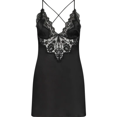 Afbeelding van Hunkemöller MYA Nachtjapon, Dames, Maat: XL, Black