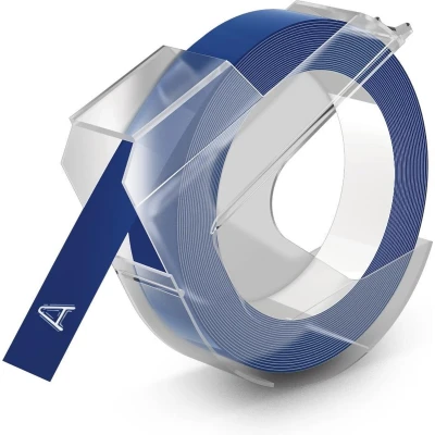 Afbeelding van Dymo S0898140 Tape Wit op blauw (9 mm)