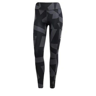 Afbeelding van adidas Sportswear Multi Printed Legging, Dames, Maat: 32, Carbon black