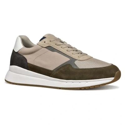 Afbeelding van Geox U Branthon Sneakers laag, Heren, Maat: 41, Military sand Leer en textiel