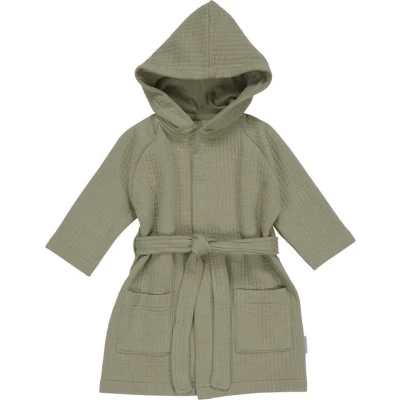 Afbeelding van Little Dutch Badjas Pure Olive maat 98 104