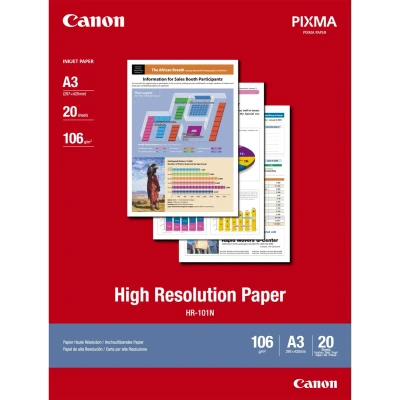Afbeelding van Canon High Resolution Paper HR 101 1033A006 Fotopapier DIN A3 106 g/m² 20 vellen Mat