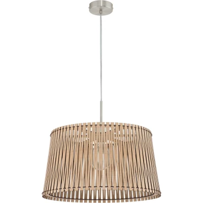 Afbeelding van EGLO Sendero Hanglamp 1 Lichts Ø450mm. Nikkel Mat Ahorn