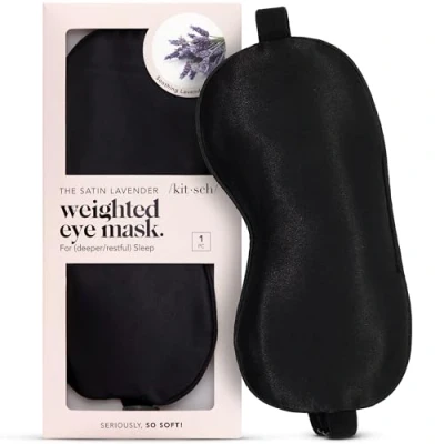 Afbeelding van Kitsch oogmasker om te slapen, lavendel zachter dan zijde, satijnen lichtblokkering en elegante afdekking, nachtmasker voor de ogen, masker