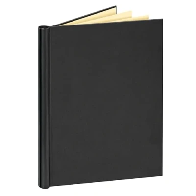 Afbeelding van Veloflex 4944 080 notitieboek, A4, ledernerf, zwart
